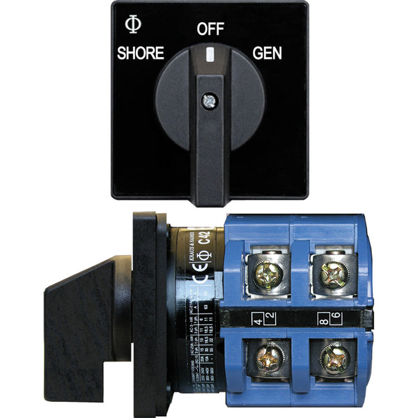 Blue Sea 9011 Switch AV 120VAC 65A OFF + 2 Positions [9011] - Switches & Accessories