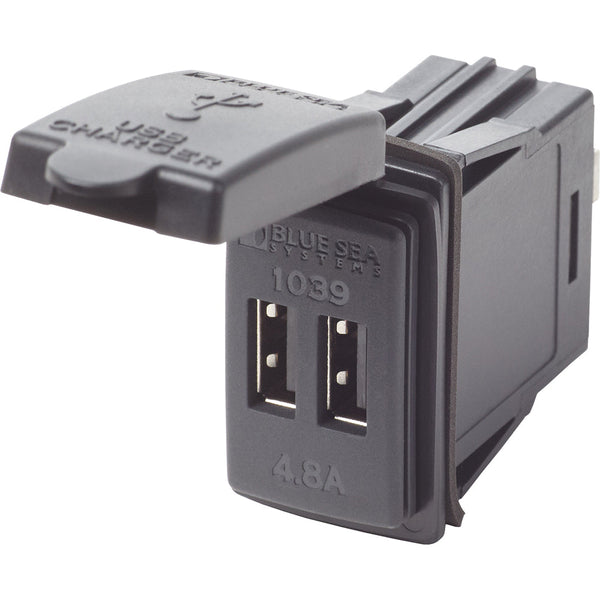 Blue Sea Dual USB Charger - 24V Contura Mount [1039] - Accessories