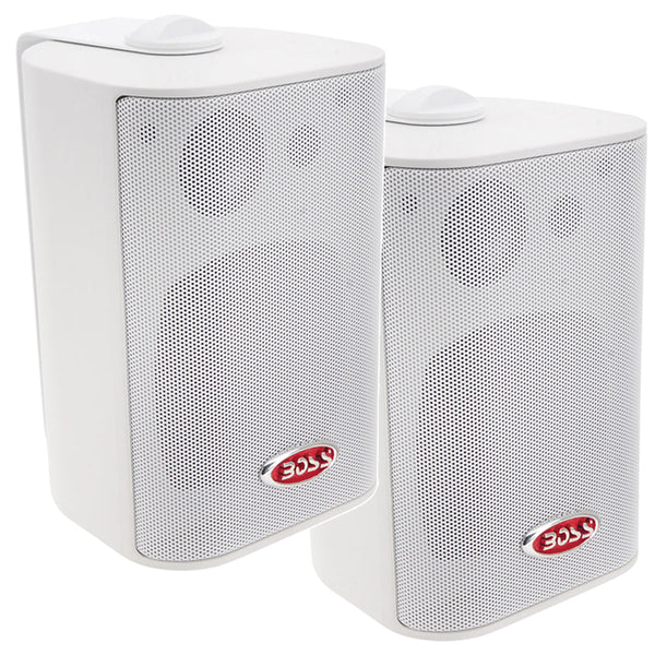 Boss Audio 4’’ MR4.3W Box Speakers - White - 200W [MR4.3W] - Speakers