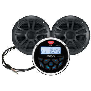 Boss Audio MCKGB350W.6 Marine Stereo 6.5’’ Speaker Kit - Black [MCKGB350B.6] - Stereos