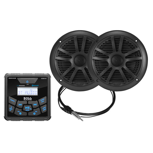 Boss Audio MCKGB450B.6 Marine Stereo 6.5’’ Speaker Kit - Black [MCKGB450B.6] - Stereos