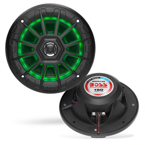 Boss Audio MRGB55B 5.25’’ Marine Speakers w/RGB Lighting - Black [MRGB55B] - Speakers