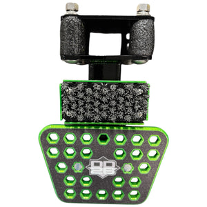 DD26 Fishing Access Step STANDARD with Kick Brush - Green - Boat Accessory