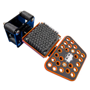 DD26 Fishing Access STEPXL with Mean Clean Kick Brush - Orange - Boat Accessory