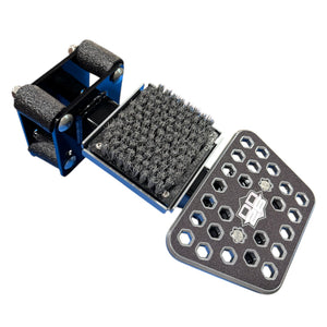 DD26 Fishing Access STEPXL with Mean Clean Kick Brush - Silver - Boat Accessory