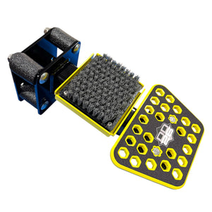 DD26 Fishing Access STEPXL with Mean Clean Kick Brush - Yellow - Boat Accessory