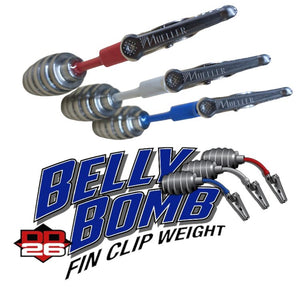 DD26 Fishing BELLY BOMB Fin Clip Weights - Fish Management and Culling