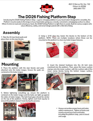 DD26 Fishing Billet Platform Step - Trailer Accessories