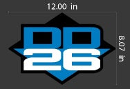 DD26 Fishing Carpet Decal 12’’ x 8’’ - Blue - Boat Accessory