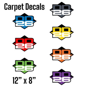 DD26 Fishing Carpet Decal 12’’ x 8’’ - Boat Accessory