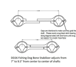 DD26 Fishing Dog Bone Stabilizer Bracket - Boating & Water Sports