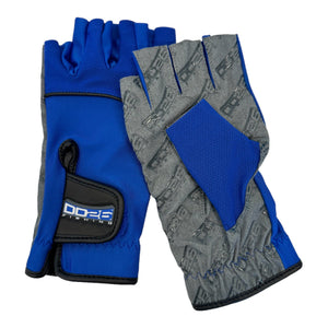DD26 Fishing Premium Knuckle Fishing Gloves - Blue / Medium - Apparel