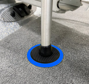 DD26 Fishing Trolling Motor Carpet Saver Pad - Blue Trim - Boat Accessory