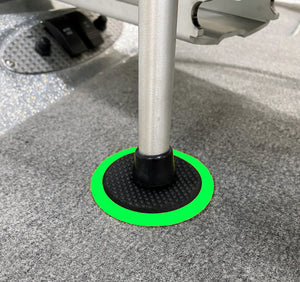 DD26 Fishing Trolling Motor Carpet Saver Pad - Green Trim - Boat Accessory