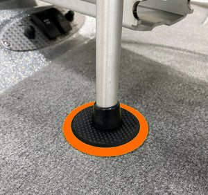 DD26 Fishing Trolling Motor Carpet Saver Pad - Orange Trim - Boat Accessory
