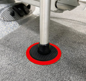 DD26 Fishing Trolling Motor Carpet Saver Pad - Red Trim - Boat Accessory