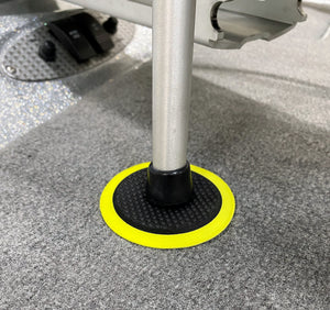 DD26 Fishing Trolling Motor Carpet Saver Pad - Yellow Trim - Boat Accessory
