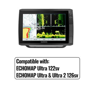 DD26 Graph Accent Strips that fit select Garmin Graphs - Echomap Ultra & Ultra 2 126sv / Black - Graph Protection