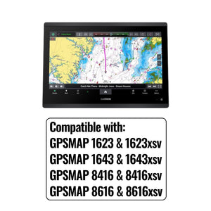 DD26 Graph Accent Strips that fit select Garmin Graphs - GPSMAP 1623-1643 8416-8616 / Black - Graph Protection