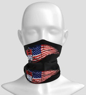DD26 UV Protected Buffs - Black with Flag Logo - Apparel