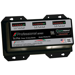 Dual Pro PS3 Auto 15A - 3-Bank Lithium/AGM Battery Charger [PS3AUTO] - Battery Chargers