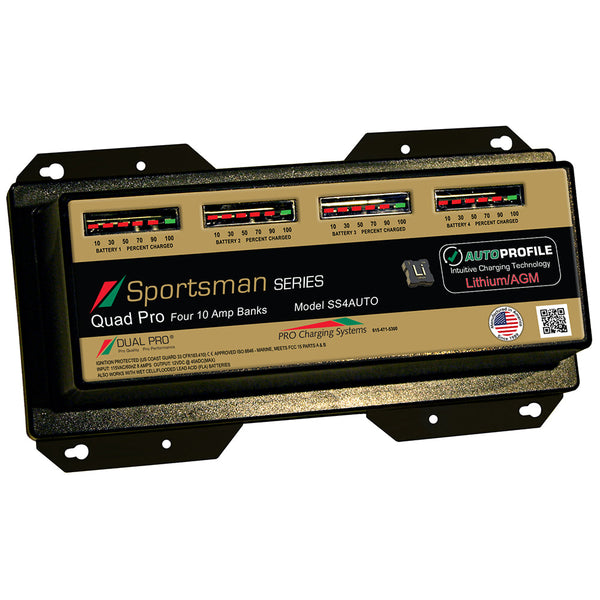 Dual Pro SS4 Auto 40A - 4-Bank Lithium/AGM Battery Charger [SS4AUTO] - Battery Chargers