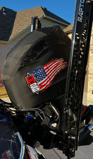 Engine Cover for new 2021 and up Yamaha SHO 200-250hp (new style cowling) - DD26 Flag Logo - Engine Covers and Cable