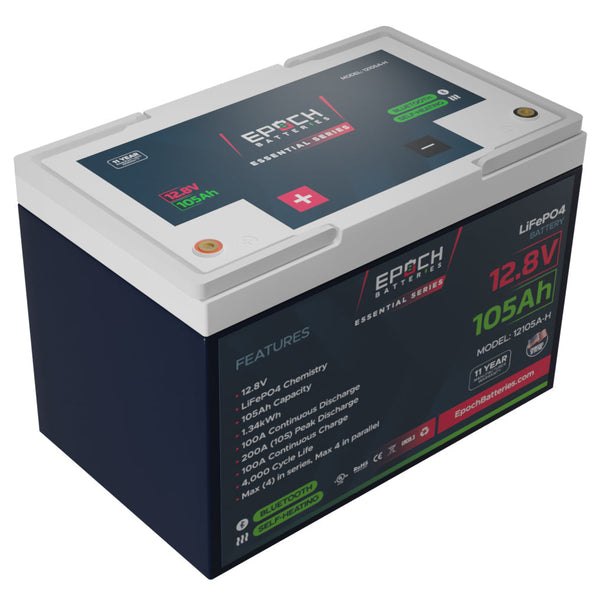 Epoch 12V 105Ah Bluetooth LiFePO4 Heated Battery