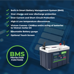 EPOCH 12V 120Ah Pro Series - Heated & Bluetooth & Victron Comms LiFePO4 Battery - Lithium Battery