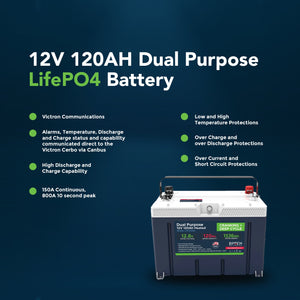 EPOCH 12V 120Ah Pro Series - Heated & Bluetooth & Victron Comms LiFePO4 Battery - Lithium Battery