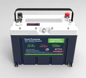 EPOCH 12V 120Ah Pro Series - Heated & Bluetooth & Victron Comms LiFePO4 Battery - Lithium Battery