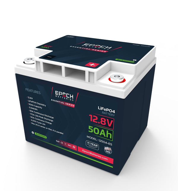 Epoch 12V 50Ah Bluetooth LiFePO4 Battery