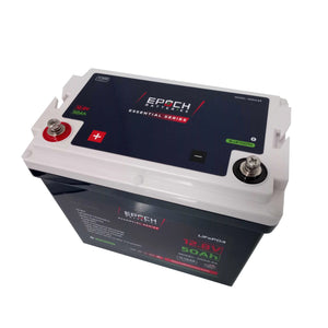 EPOCH 12V 50Ah Bluetooth LiFePO4 Battery - Lithium Battery