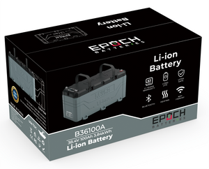 36V 100Ah LiFePO4 Lithium Battery - Bluetooth Heating Waterproof - Lithium Battery