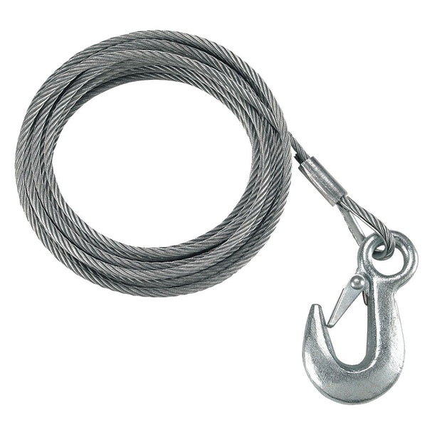 Fulton 3/16’’ x 25’ Galvanized Winch Cable - 4,200 lbs. Breaking Strength [WC325 0100] - Winch Straps & Cables