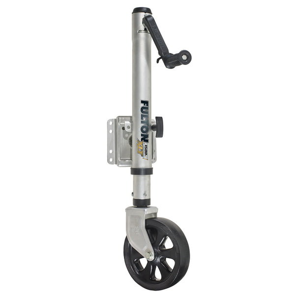 Fulton XLT 1500 lbs. Swing Away Bolt-On Jack w/12’’ Travel & 8’’ Poly Wheel - Sharkskin Finish [141133] - Jacks