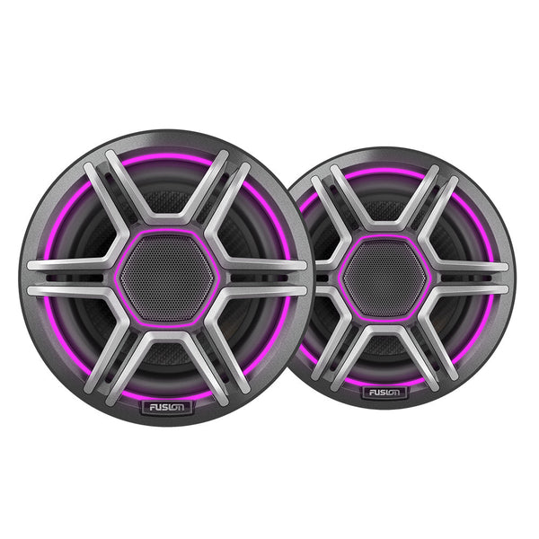 Fusion Apollo 6.5’’ LED Marine Speakers w/Sports Grey Grille [010-02918-03] - Speakers