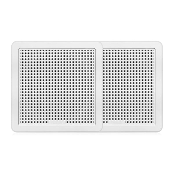 Fusion FM-65SW FM Series 6.5’’ 120 Flush Mount Square Marine Speakers - White Grill - 120W [010-02299-10] - Speakers