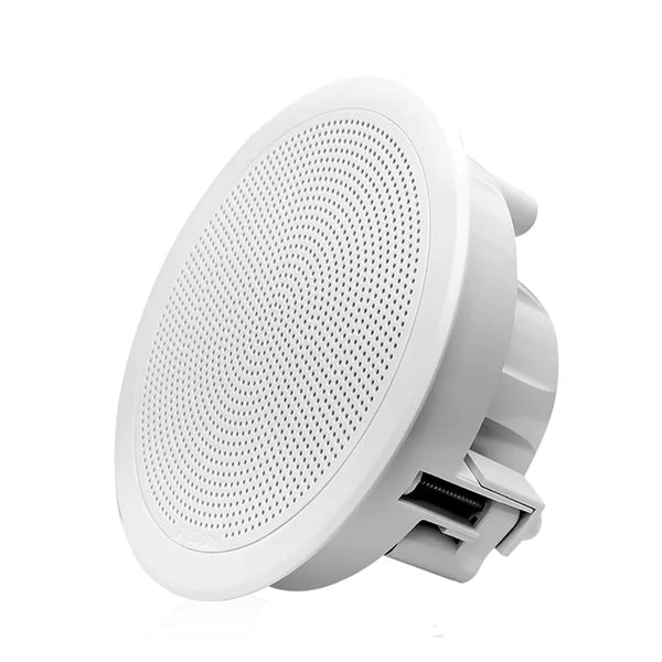 Fusion FM-F65RW FM Series 6.5’’ Flush Mount Round Marine Speakers - White Grill - 120W [010-02299-00] - Speakers