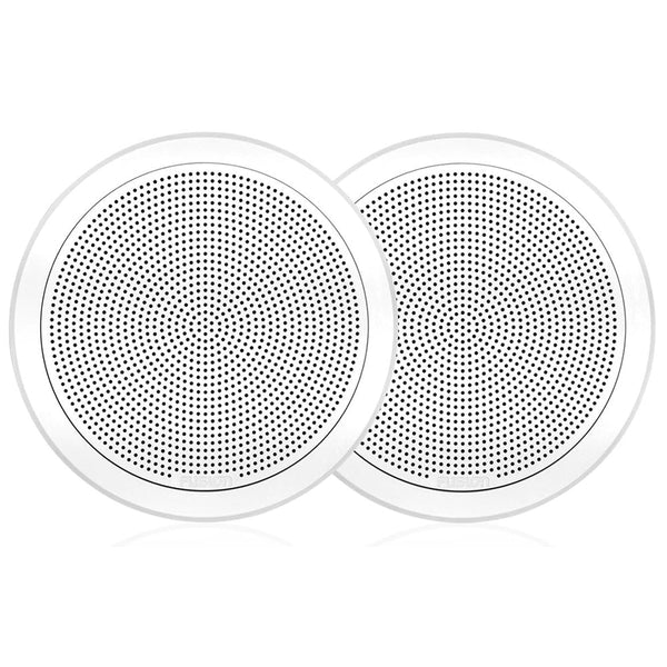 Fusion FM-F77RW FM Series 7.7’’ Flush Mount Round Marine Speakers - White Grill - 200W [010-02300-00] - Speakers