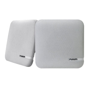 Fusion SM-F65CW SM Series 6.5’’ Shallow Mount Square Speakers - White Cloth Grill - 100W [010-02263-10] - Speakers