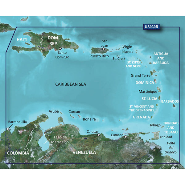 Garmin BlueChart g3 HD - HXUS030R - Southeast Caribbean - microSD/SD [010-C0731-20] - Garmin BlueChart