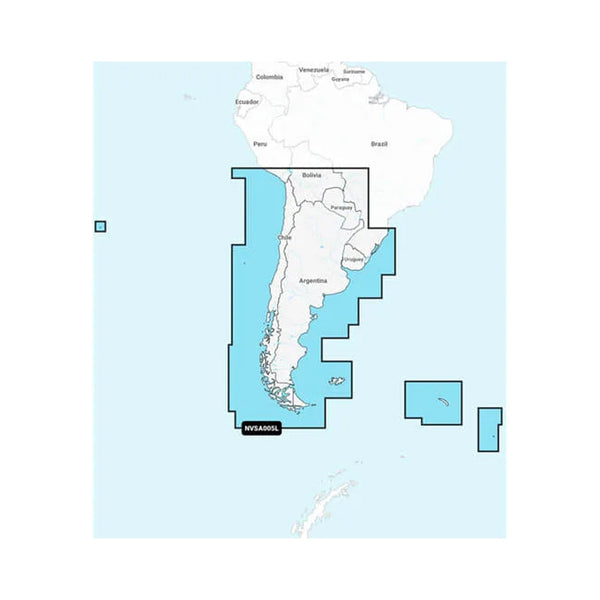 Garmin Navionics Vision + NVSA005L - Chile Argentina Easter Island - Marine Charts [010-C1286-00] - Garmin Navionics