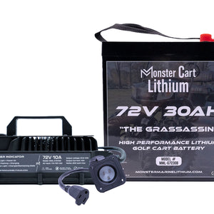 GRASSASSIN BUNDLE - 72V 30AH LITHIUM & 72V 10A WATERPROOF CHARGER