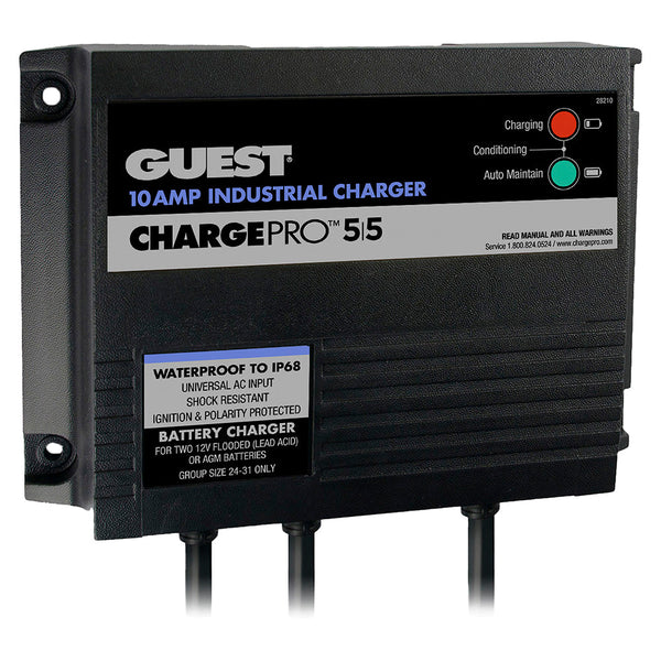 Guest 10AMP - 12/24V 2 Bank 120V Input On-Board Battery Charger [28210] - Battery Chargers