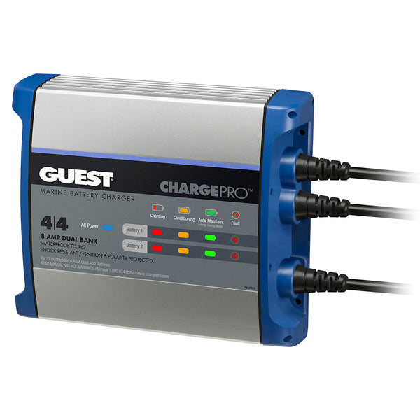 Guest On-Board Battery Charger 8A / 12V - 2 Bank - 120V Input [2707A] - Battery Chargers