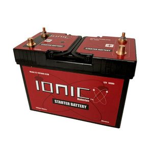 Ionic Lithium 12V 100Ah S12M | 1280 CA | LiFePO4 Marine Starter Battery - Lithium Battery