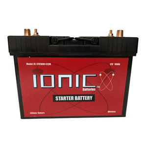 Ionic Lithium 12V 100Ah S12M | 1280 CA | LiFePO4 Marine Starter Battery - Lithium Battery