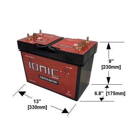 Ionic Lithium 12V 1800 CCA LiFePO4 Heavy Duty Diesel Starter Battery