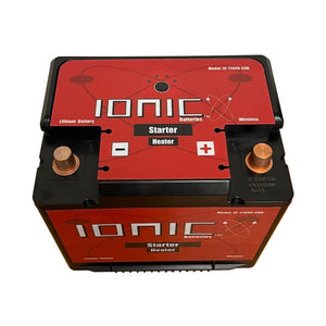 Ionic Lithium 12V S9 | 1400 CA | LiFePO4 Car Post Starter Heater Battery + Bluetooth - Lithium Battery